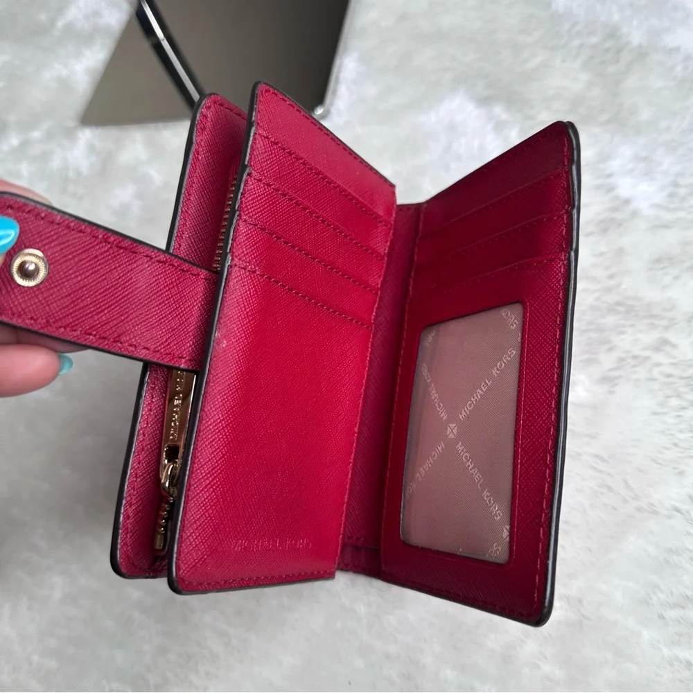 Michael Kors Red Bifold Wallet - Picture 7 of 14